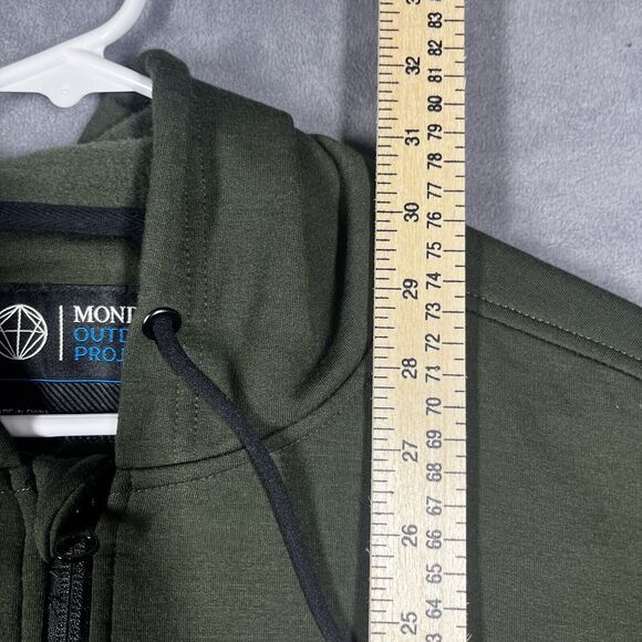 Mondetta Hoodie Men 2XL Olive Green Performance Classic Pockets Full Zip Outdoor - Picture 4 of 5